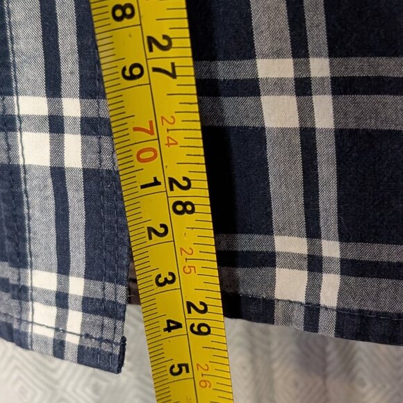Banana Republic Navy and White Gingham Classic Fit Button Down Sz L - Picture 5 of 7